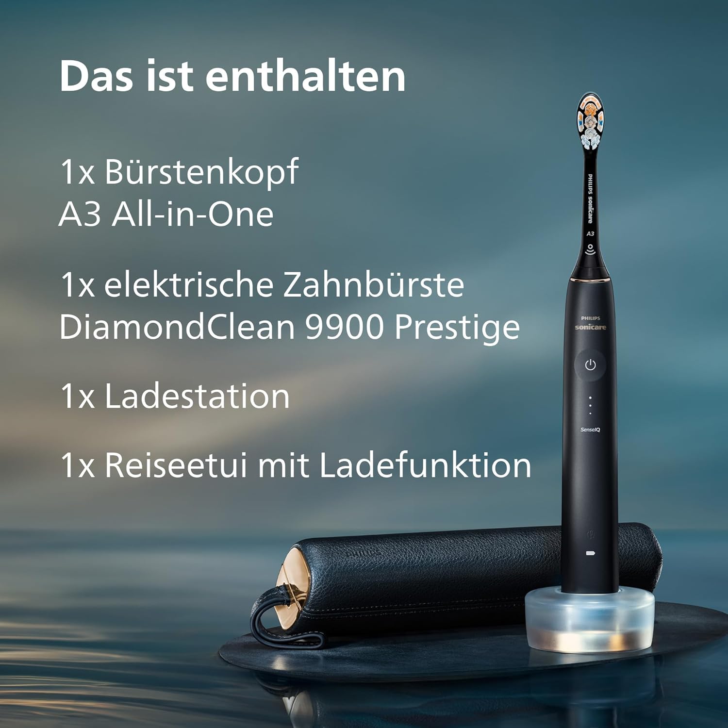 🔥 Angebote & Aktionen – Philips Sonicare Prestige 9900 Our Most Advanced Electric Toothbrush HX9992/12 with SenseIQ All-in-One Brush Head Artificial Intelligence in the Philips Sonicare App Colour: Midnight Blue – Bild 10