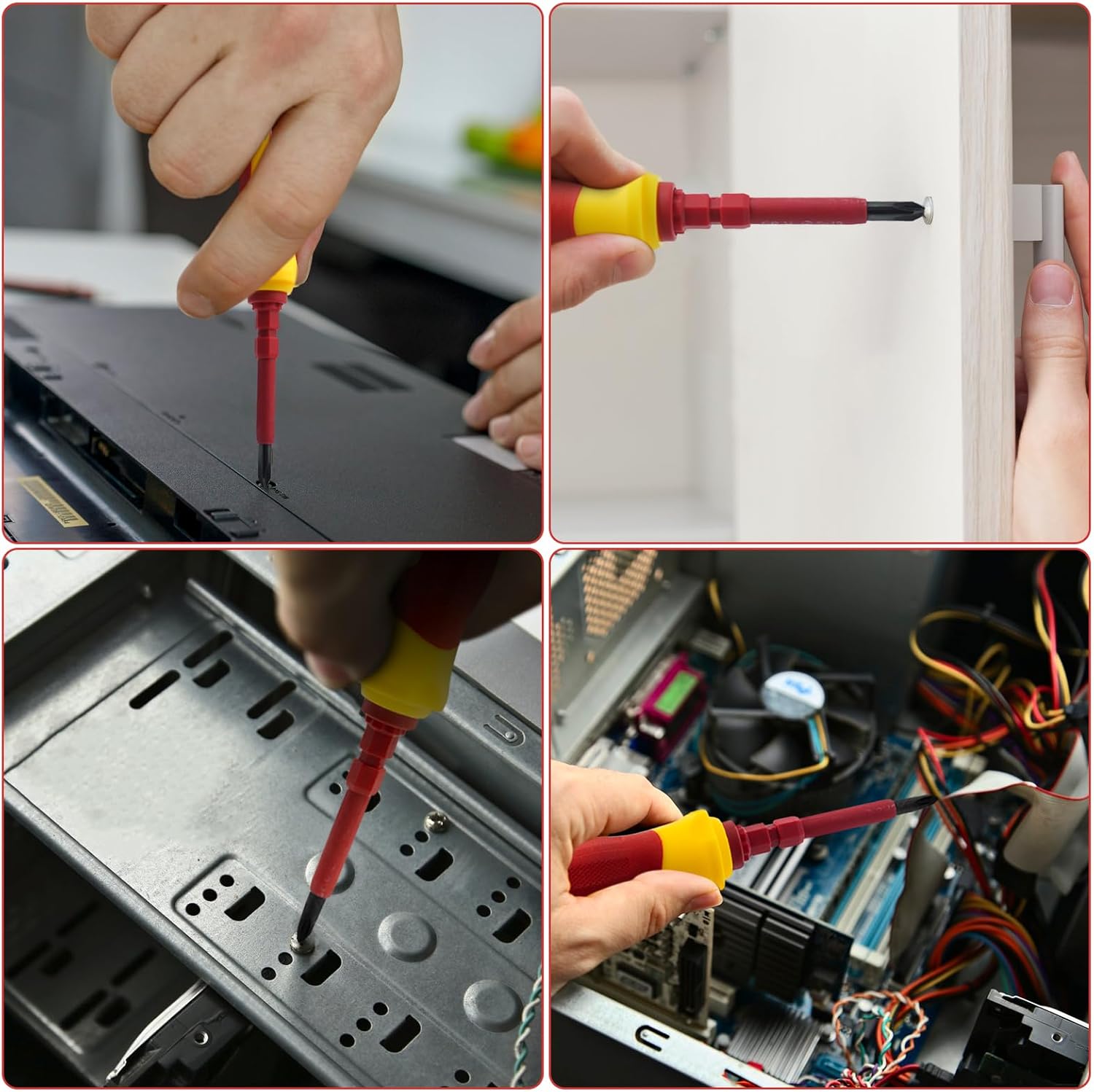 ⚡ Elektro & Technik – TRUEIN 8-teiliges Schraubendreher-Set, VDE-isoliert, Profi-Schraubendreher-Set Elektriker mit Griff, austauschbares Schraubendreher-Set, magnetisch, multifunktionaler Elektriker, langlebiger Schraubendreher – Bild 7