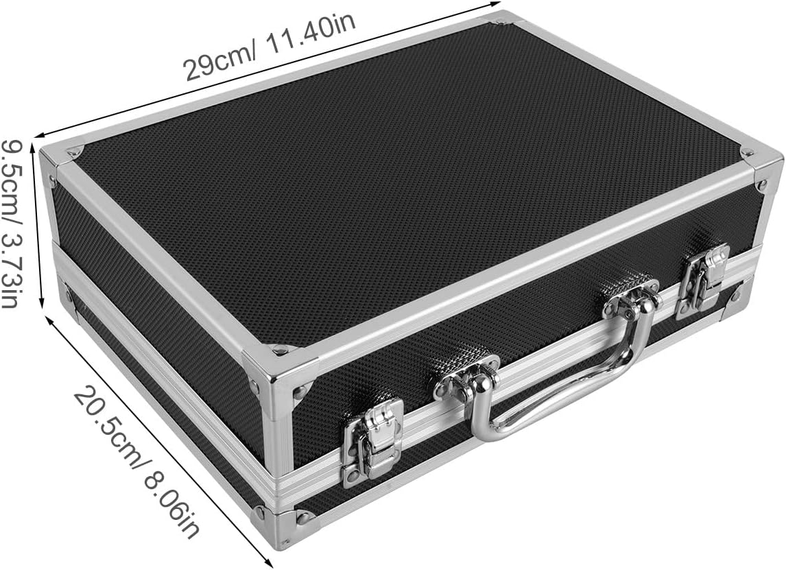 ⚒️ Bau & Montage – Mehrzweck-Werkzeugkoffer Aluminium Tragbarer Metallkoffer mit Schaumstoffeinlage Abschließbar 29 x 20,5 x 9,5 cm für Reisen und Handwerk – Bild 2
