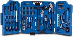 🚗 KFZ & Werkstatt – Scheppach TB99 Tool Box Filled 90-Piece Tool Set | Workshop Case Equipped with Wrench, Hammer, Pliers, Screwdriver, Tool Box Foldable for Workshop and Household
