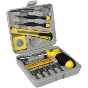🔥 Angebote & Aktionen – com-four 24-Piece Tool Set for DIY Enthusiasts - Small Tool Box for On the Go - Tool Box for DIY and Hobby Hobbies (24 Pieces - Tool Set)