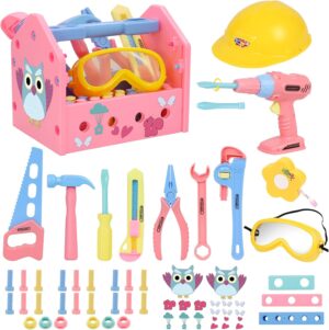 ⚡ Elektro & Technik – Werkzeugkasten Kinder Werkzeugset, Gifts2U Kinderspielzeug Bohrerkappe Schutzbrille Werkzeugkasten Maßband Montessori Jungen Mädchen Lernspielzeug Kinderwerkzeug 3 4 5 6 Jahre