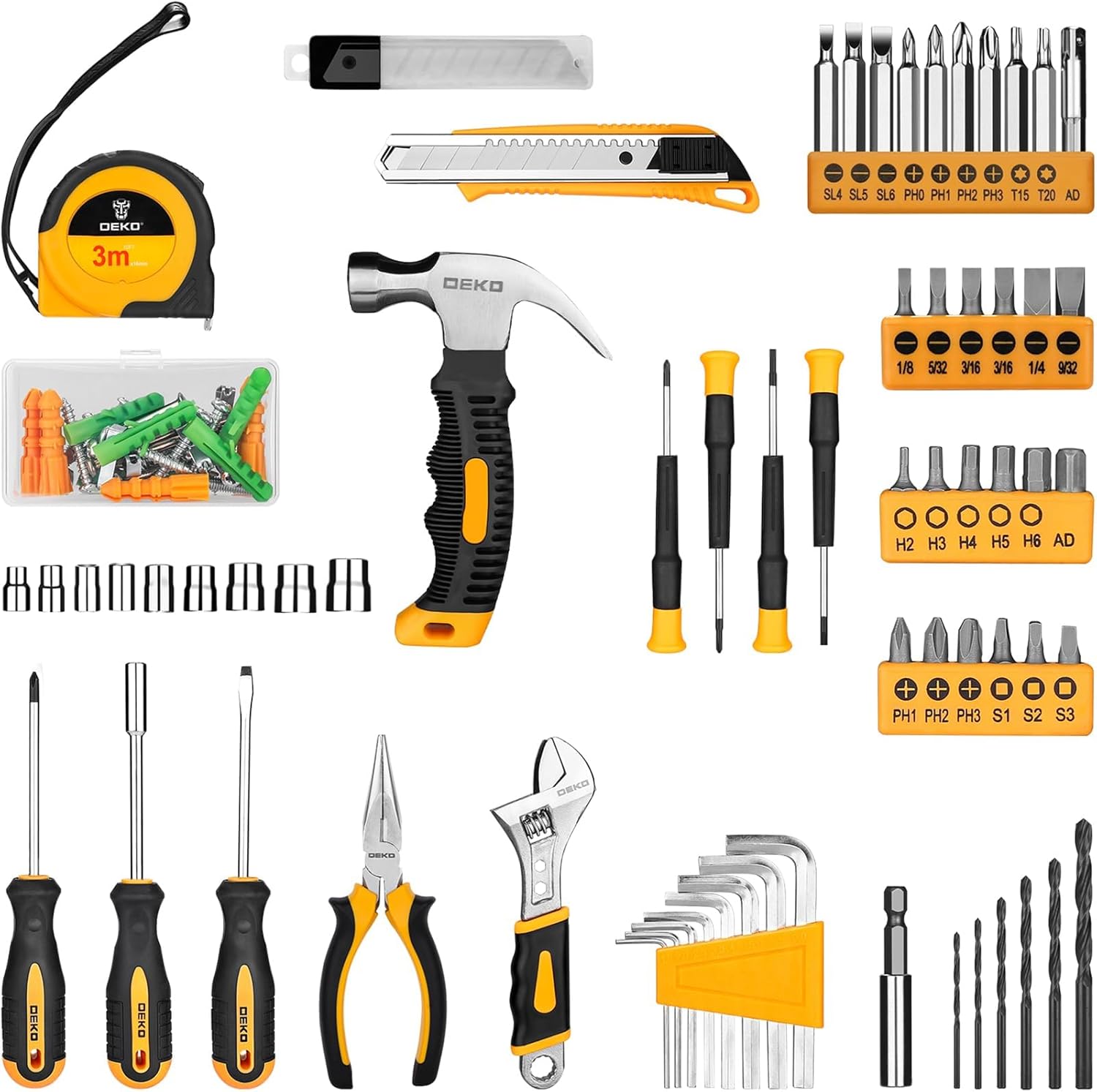 🔥 Angebote & Aktionen – DEKO 126-Piece Filled Tool Box with 8V Cordless Screwdriver/Drill, Professional Tool Set for DIY & Craftsmen, Compact Case with Accessories, Grey – Bild 3