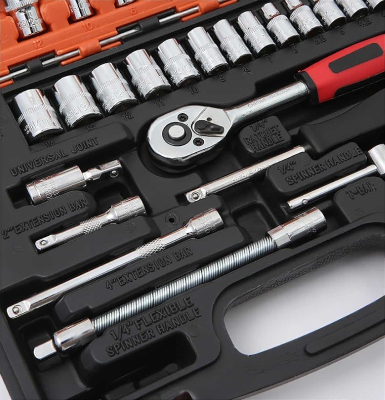 🚗 KFZ & Werkstatt – Car Tool 53 Pieces Spanner Ratchet Socket Wrench Set Tool Repair Car Toolbox Multifunctional Hand Tools Tool Box – Bild 7