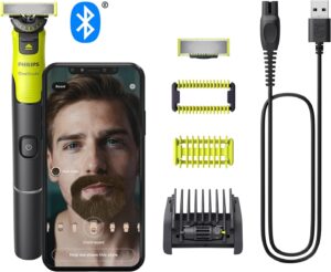 ⚡ Elektro & Technik – Philips OneBlade 360 mit Konnektivität Face+Body, Elektrischer Bartschneider, Rasierer und Body Groomer mit 360-Klingen-Technologie, 360-Klinge, 5in1 verstellbarer Kamm, Body Kit, (Modell QP4631/30)