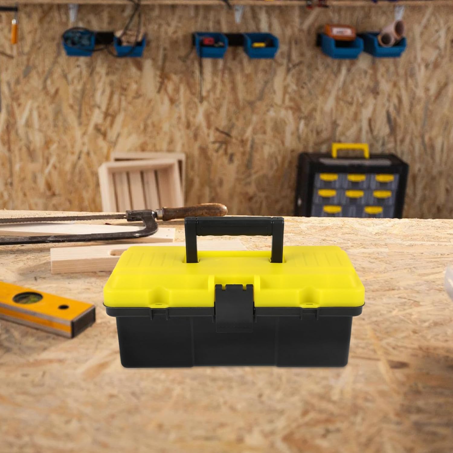 ⚒️ Bau & Montage – Werkzeugkoffer Einlagig Robuster Kunststoff Werkzeugkasten mit großer Kapazität Wie wiederverwendbare Aufbewahrungsbox für Haushalt und Handwerk Tragbar und platzsparend – Bild 3