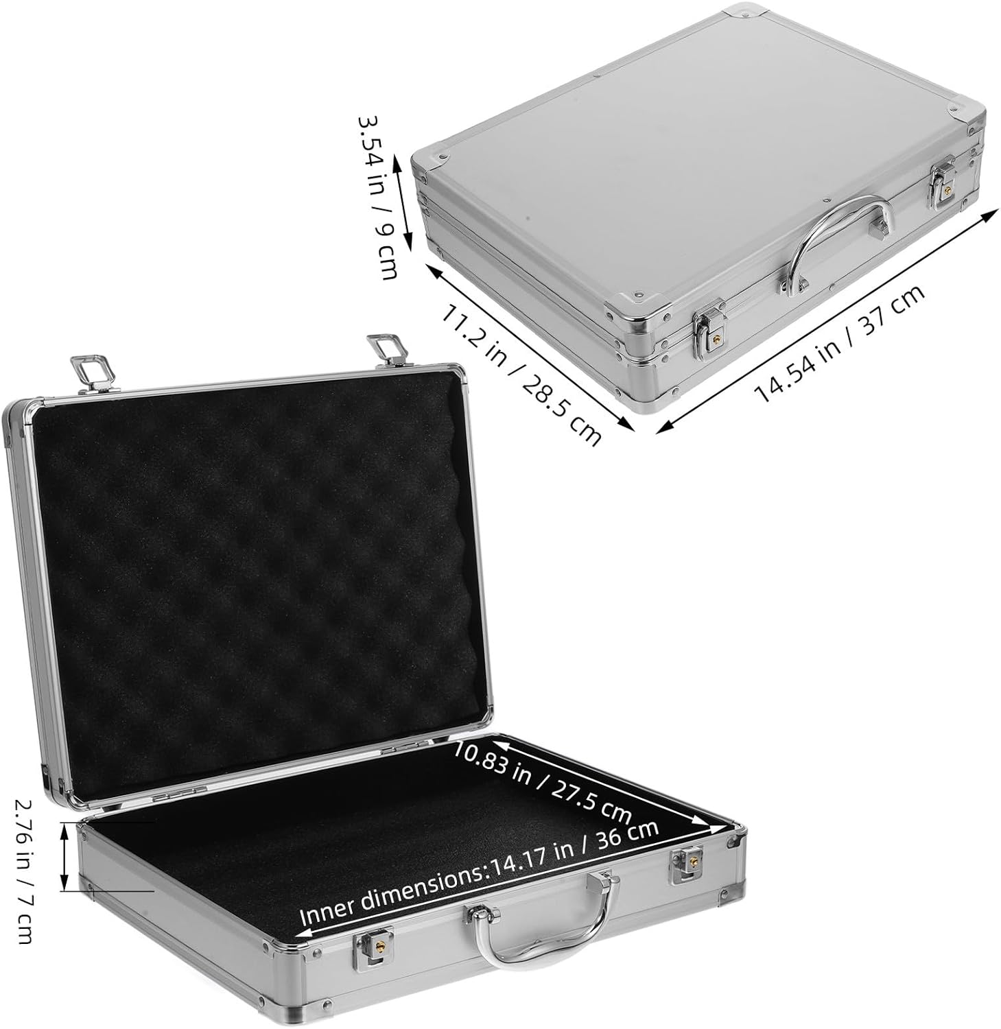⚡ Elektro & Technik – NOLITOY Aluminium-Werkzeugkasten mit Schloss, tragbare Aufbewahrungsbox aus Aluminiumlegierung, großer multifunktionaler Werkzeugkoffer für Mechaniker, Elektriker und Handwerker – Bild 4