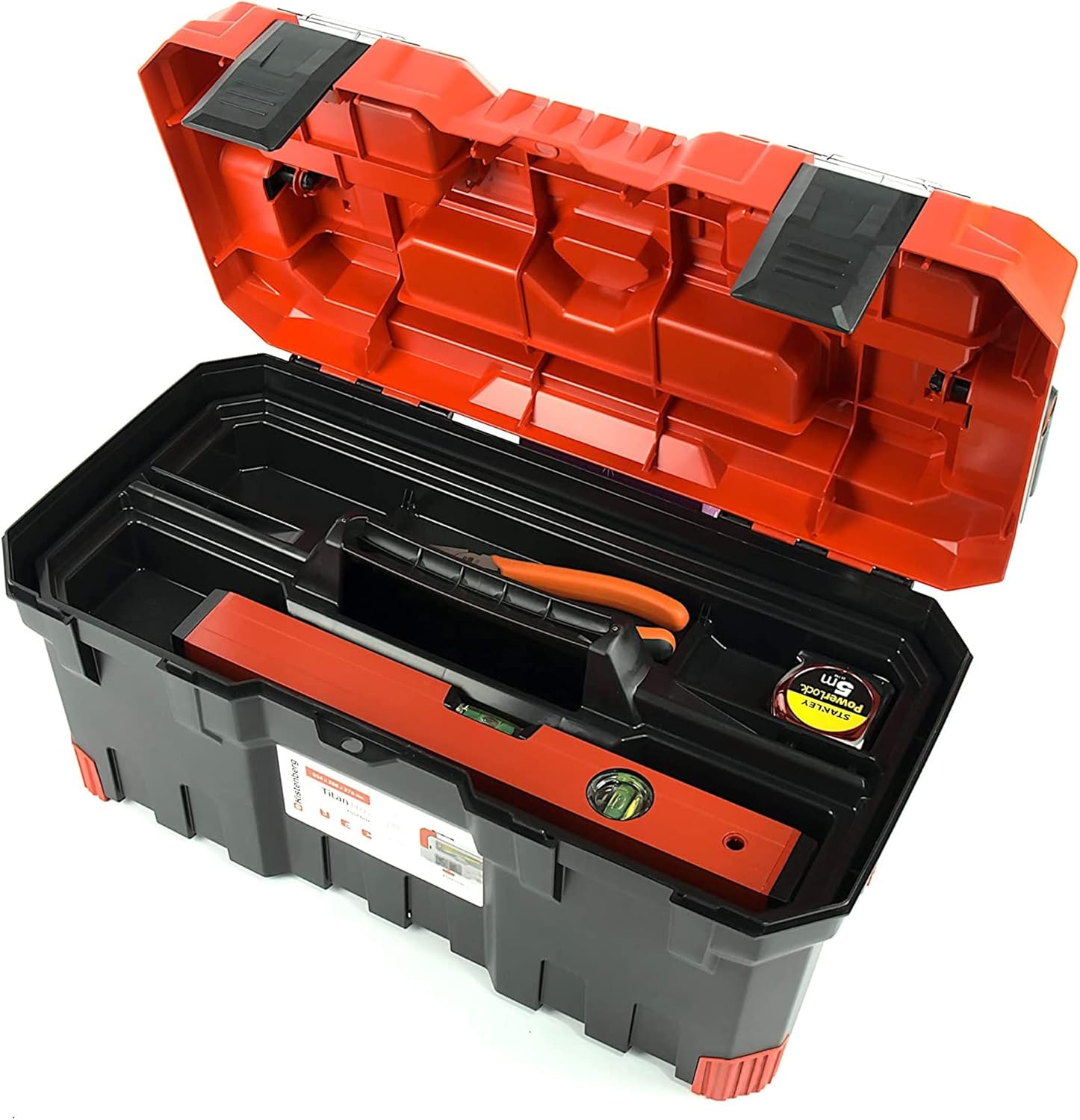 🔥 Angebote & Aktionen – Kistenberg Titan Plus KTIPA5025-3020 Tool Box - Robust Plastic Tool Box in Red/Black, 496 x 258 x 240 mm, Sturdy Design with 15 kg Load Capacity, Ideal for DIY & Professionals – Bild 4