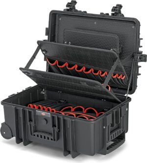⚡ Elektro & Technik – Knipex 00 21 37 LE Werkzeugkoffer Robust45 mit integrierten Rollen und Teleskopgriff leer, schwarz