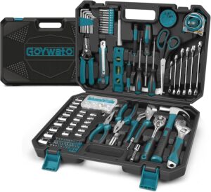 🔥 Angebote & Aktionen – Professional Filled Tool Box 287 Pieces - Tool Box Filled Tool Set for Household with Ratchet Wrench Socket Pliers Adjustable Wrench Multifunctional Tool Blue