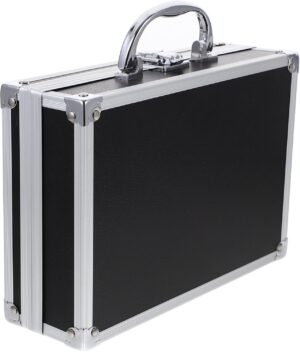 ⚡ Elektro & Technik – HOMSFOU Aluminium-Werkzeugkoffer, tragbare Hartschalen-Aufbewahrungsbox, 23 x 16 x 7 cm, multifunktional, tragbar, Instrumenten-Organizer, schwarz, leichte Elektriker-Werkzeugtasche