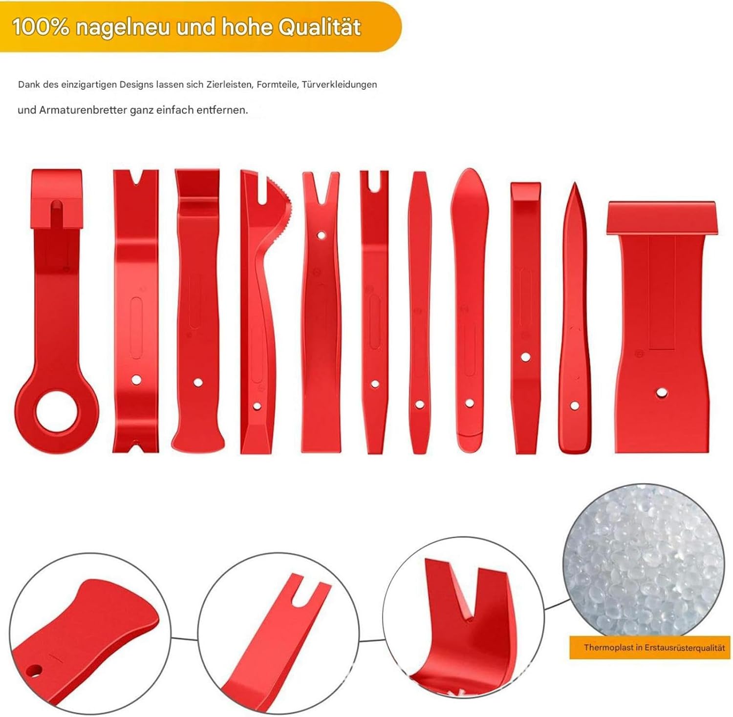 🚗 KFZ & Werkstatt – Car Disassembly Tools, Pack of 200 Vehicle Disassembly Trim Wedges Interior Trim Pry Tool, Car Tool, Car Interior Trim for Trims and Dashboard – Bild 8