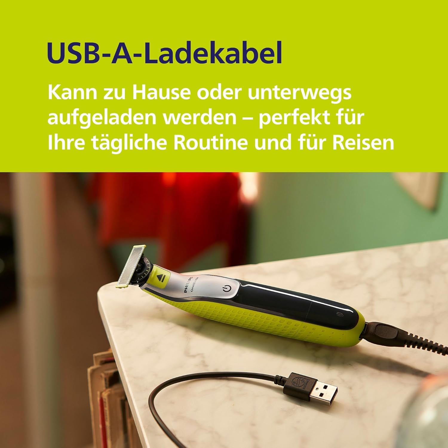 ⚡ Elektro & Technik – PHILIPS OneBlade 360 Face & Body Elektrorasierer, Trimmer & Body Groomer, 3 x 360 Klingen, 4 x Trimmaufsätze (1/2/3/5 mm), 2 x Körperaufsätze, Nass- und Trockenrasur für Gesicht und Körper (QP2834/31) – Bild 6