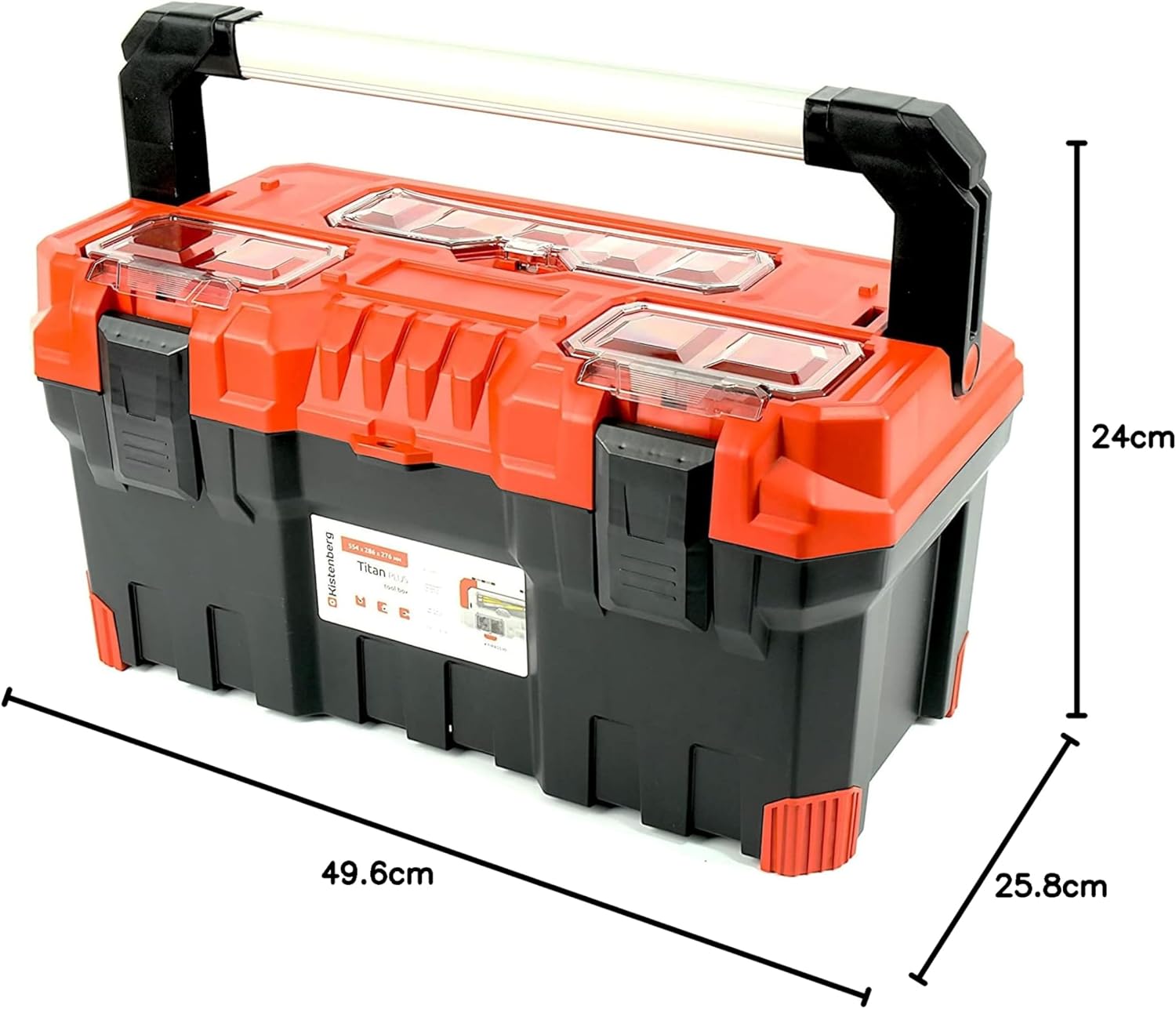 🔥 Angebote & Aktionen – Kistenberg Titan Plus KTIPA5025-3020 Tool Box - Robust Plastic Tool Box in Red/Black, 496 x 258 x 240 mm, Sturdy Design with 15 kg Load Capacity, Ideal for DIY & Professionals – Bild 9