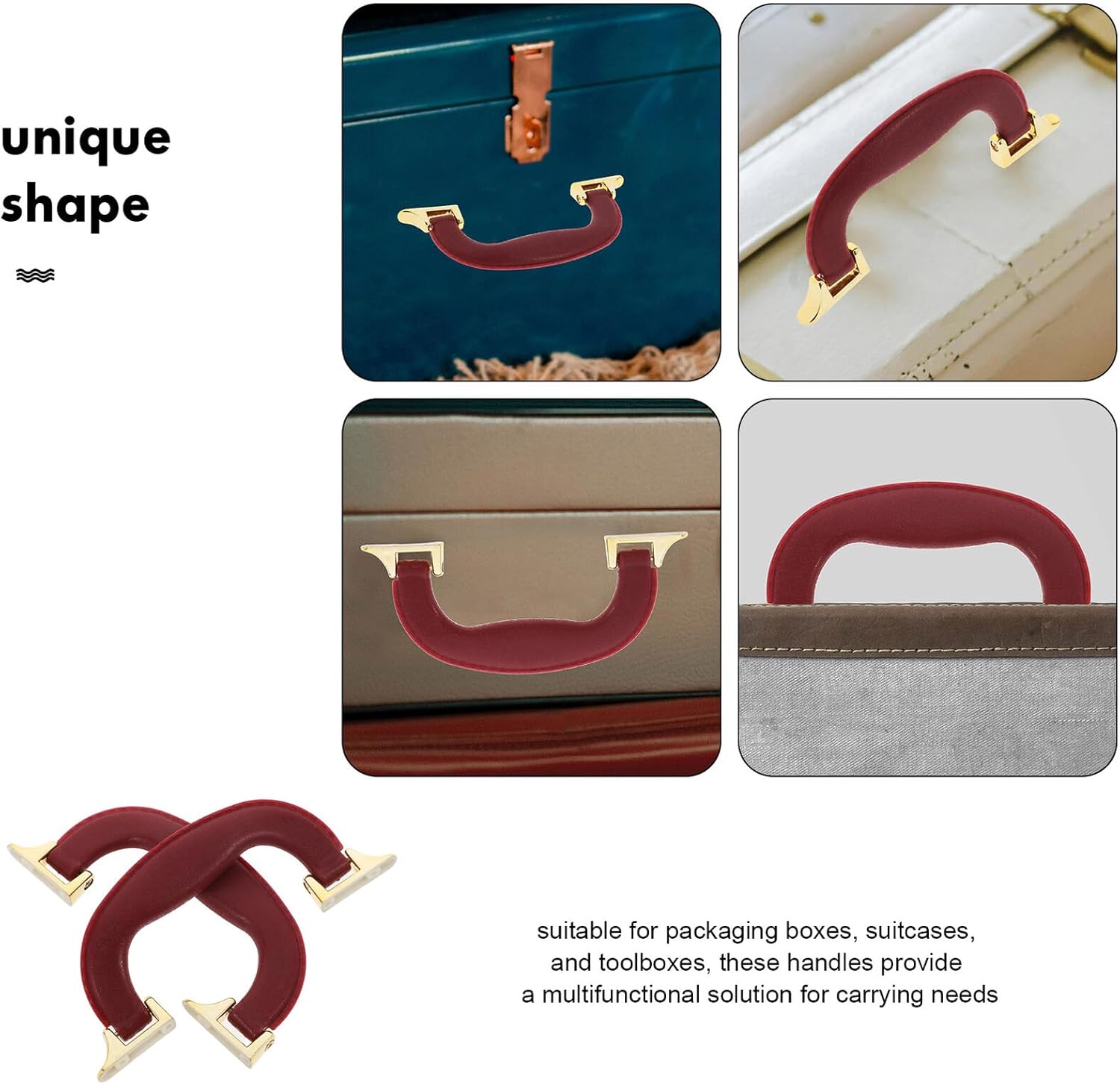 ⚒️ Bau & Montage – 2 Stück teiliges Kunstleder Koffergriff Ersatzgriff Pull Handle Griff für Verpackungsboxen Werkzeugkoffer Koffer Ergonomisch Weich Langlebig Einfache Montage – Bild 3