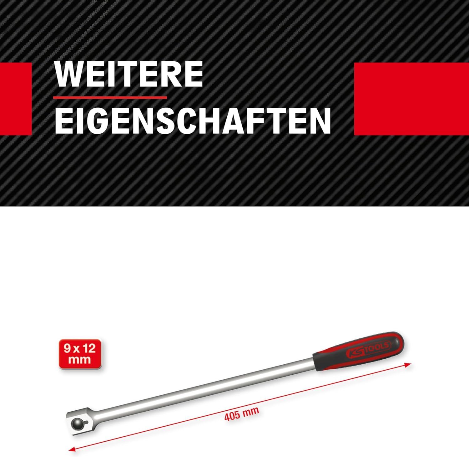 🚗 KFZ & Werkstatt – KS Tools 516.4890 9x12mm ERGOTORQUEplus universal wrench without torque function with retangular tool holder – Bild 4