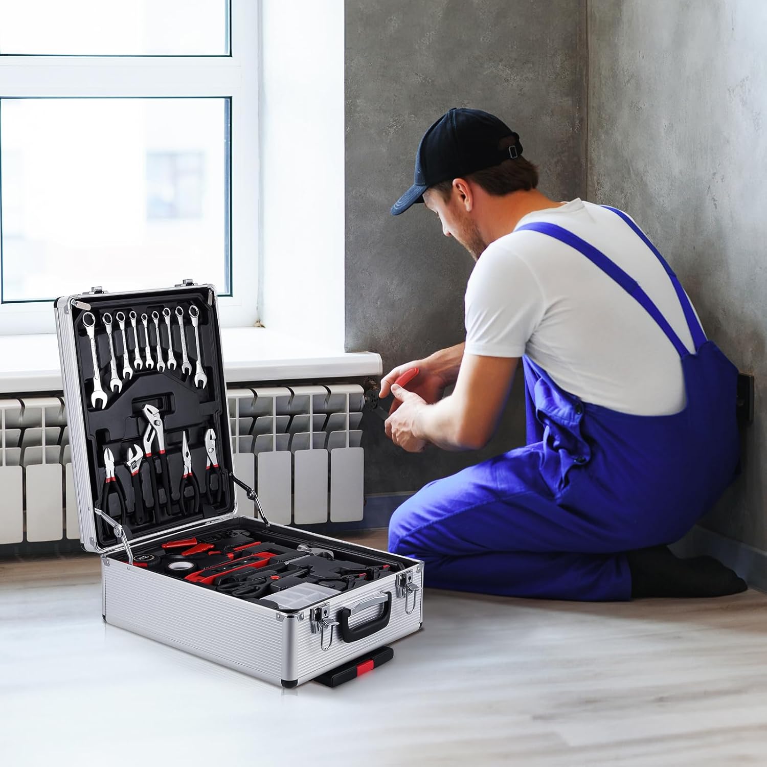 🔥 Angebote & Aktionen – TLGREEN Tool Box Filled 799-Piece Tool Set in Aluminium Case, Tool Box Rolling Case, Tool Trolley Tool Set for Car, DIY Repair and Maintenance, for Home, Garage and Workshop – Bild 7