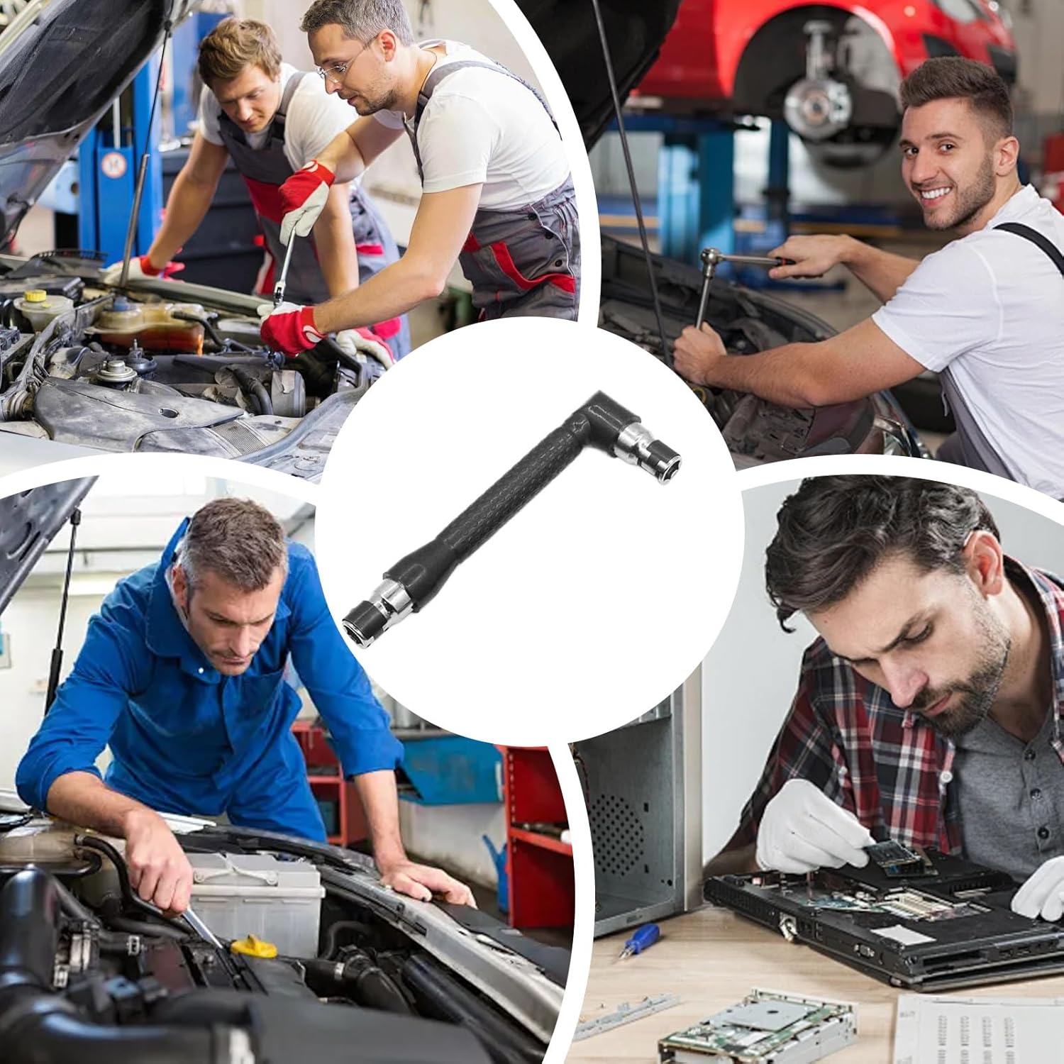⚡ Elektro & Technik – Ratschenschraubendreher-Set | Ratschen-Werkzeugsatz mit Schraubenschlüssel – Werkzeug zum Eindrehen von Schrauben | Elektriker, Heizung, Lüftung, Klimaanlage, Motorrad, Fahrrad, Auto – Bild 4