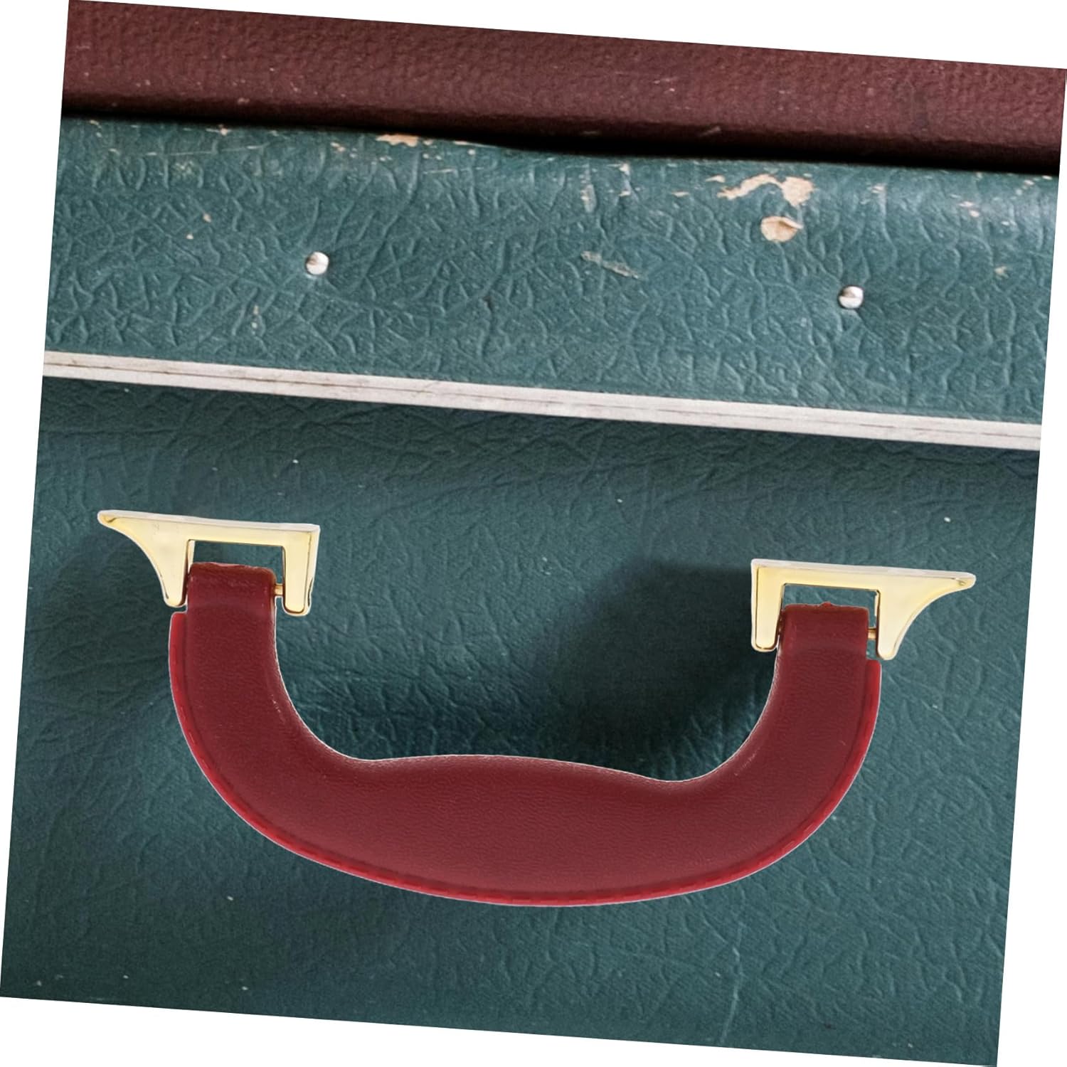 ⚒️ Bau & Montage – NUOBESTY 2 Stück rote Gepäckgriffe aus PU-Leder für Koffer, Ledergriffe für Schubladen, Ersatzteile, ergonomischer Griff – Bild 4