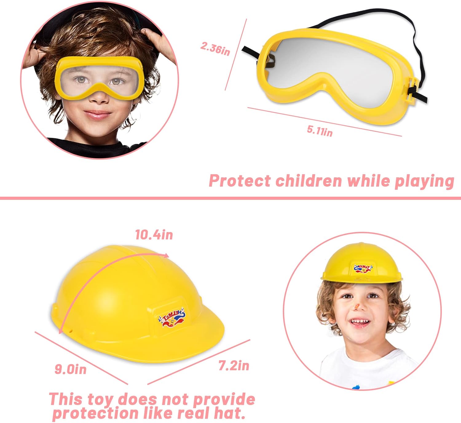 ⚡ Elektro & Technik – Werkzeugkasten Kinder Werkzeugset, Gifts2U Kinderspielzeug Bohrerkappe Schutzbrille Werkzeugkasten Maßband Montessori Jungen Mädchen Lernspielzeug Kinderwerkzeug 3 4 5 6 Jahre – Bild 3