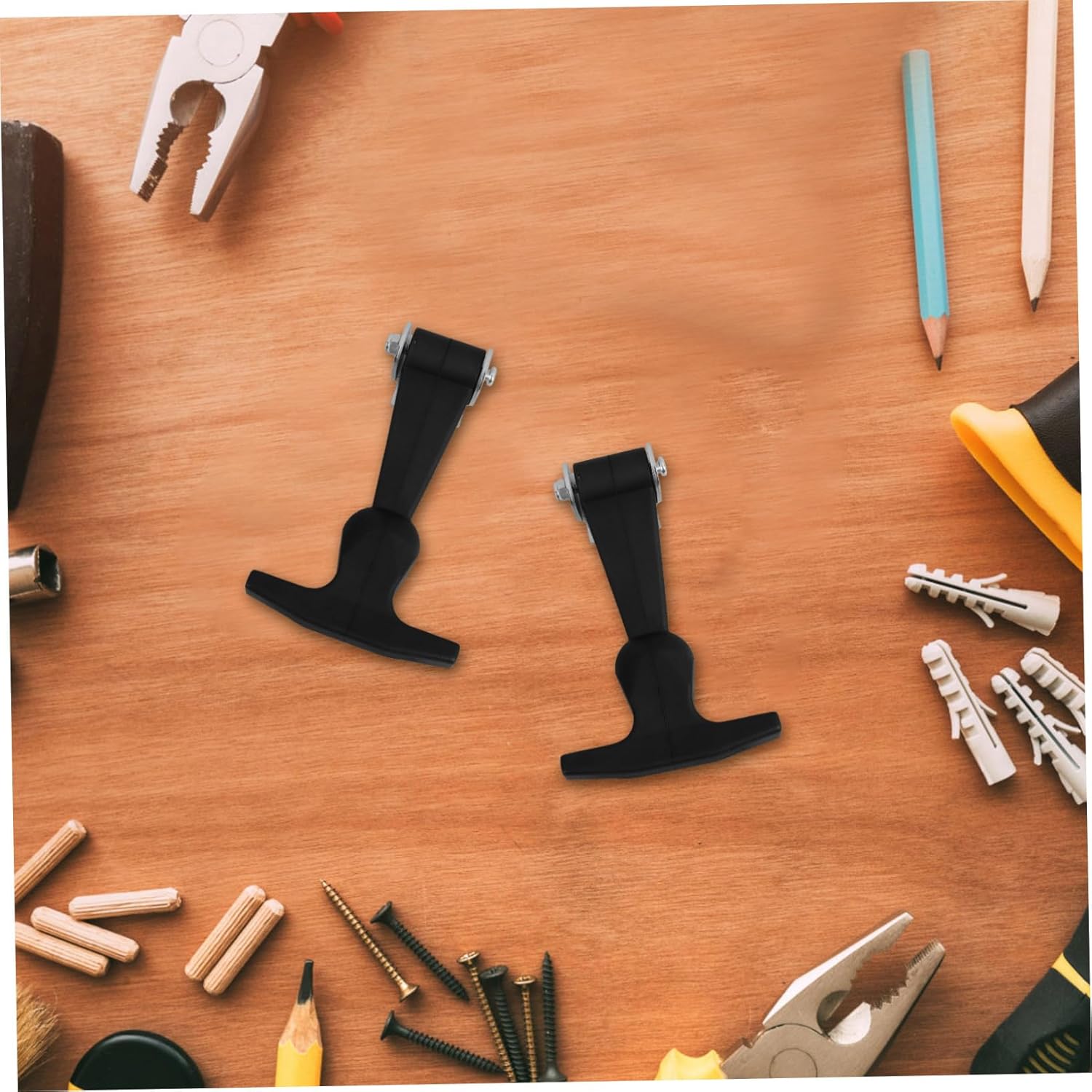 ⚒️ Bau & Montage – 2er-Pack flexible, verstellbare Spannschloss-Überfalle für Werkzeugkasten, Bootsluke mit schwarzem Gummiriegel, vielseitig, einfache Montage, langlebig – Bild 9
