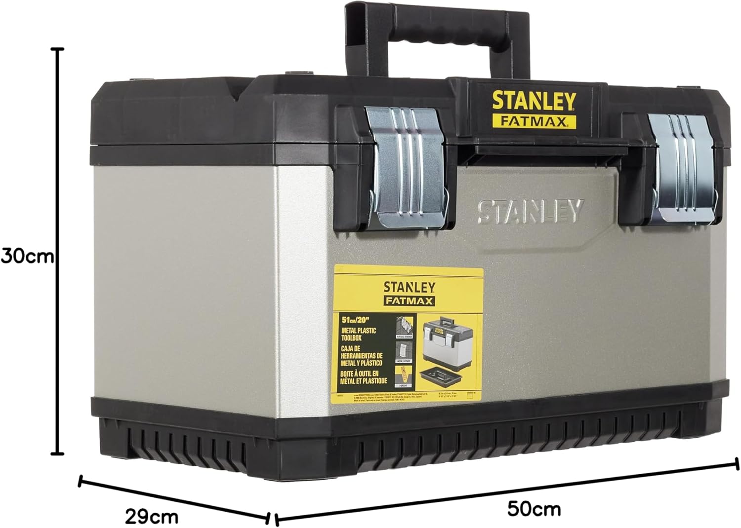 🔥 Angebote & Aktionen – Stanley 195615 Metal Plastic Toolbox 20-inch – Bild 3