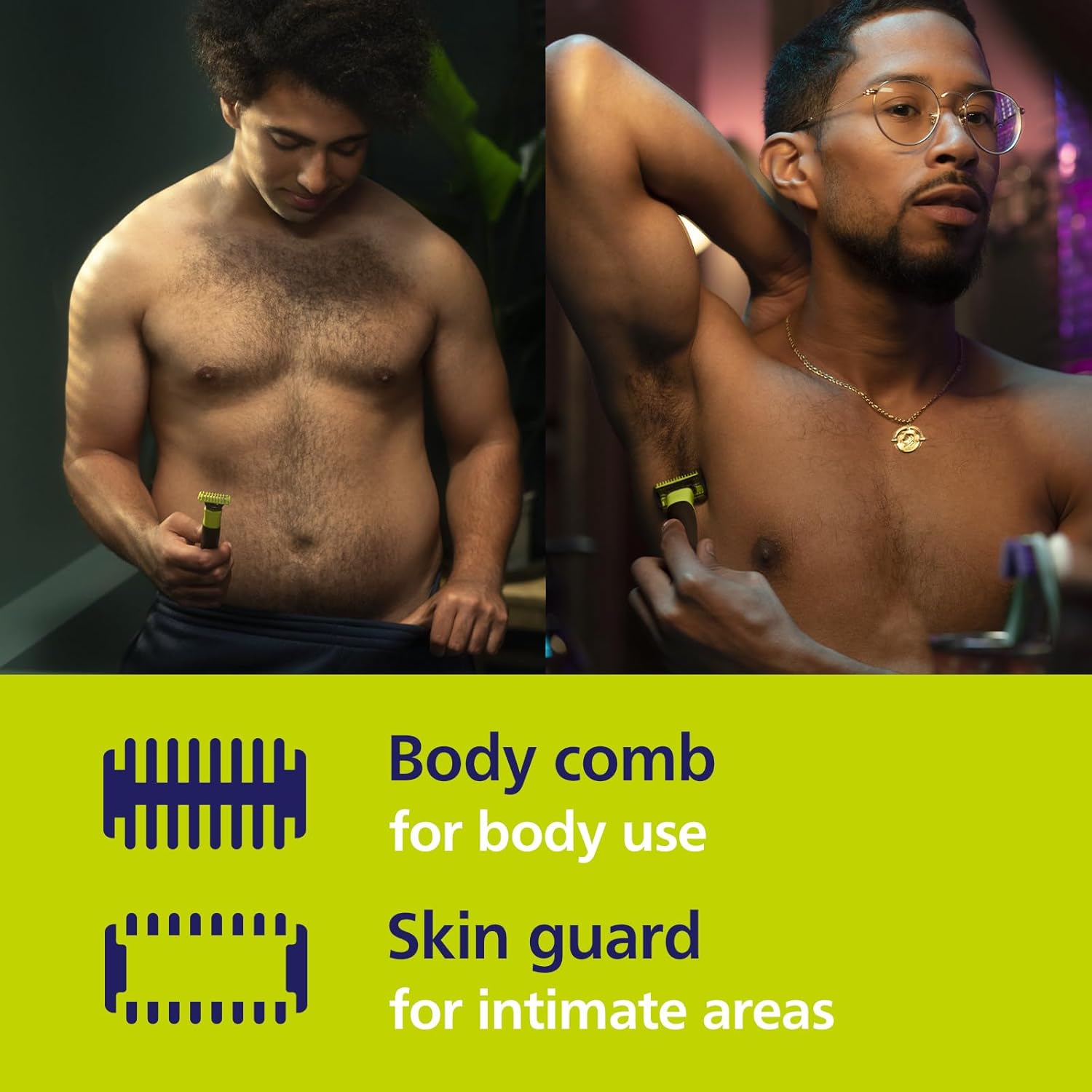 ⚡ Elektro & Technik – Philips OneBlade 360 mit Konnektivität Face+Body, Elektrischer Bartschneider, Rasierer und Body Groomer mit 360-Klingen-Technologie, 360-Klinge, 5in1 verstellbarer Kamm, Body Kit, (Modell QP4631/30) – Bild 7