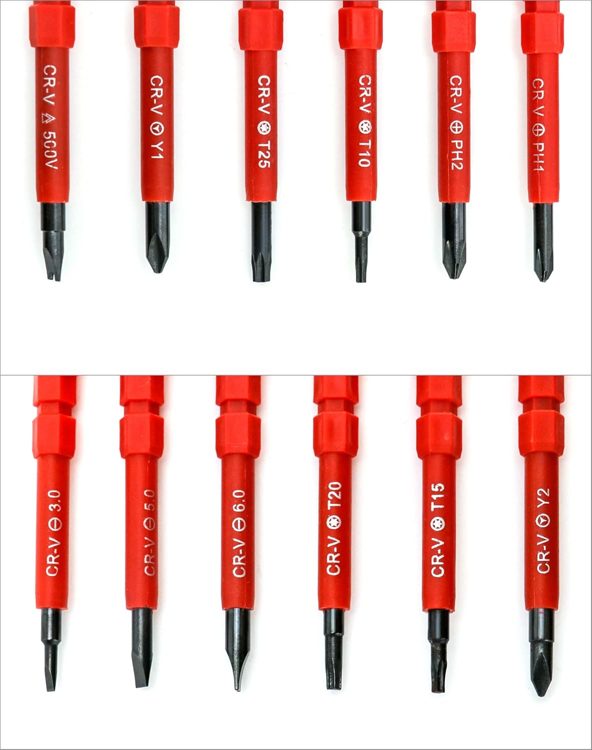 ⚡ Elektro & Technik – QWORK® Isolierter Elektriker-Schraubendreher-Satz 14 in 1 mit isoliertem Griff, Elektriker-Reparaturwerkzeug-Set – Bild 4