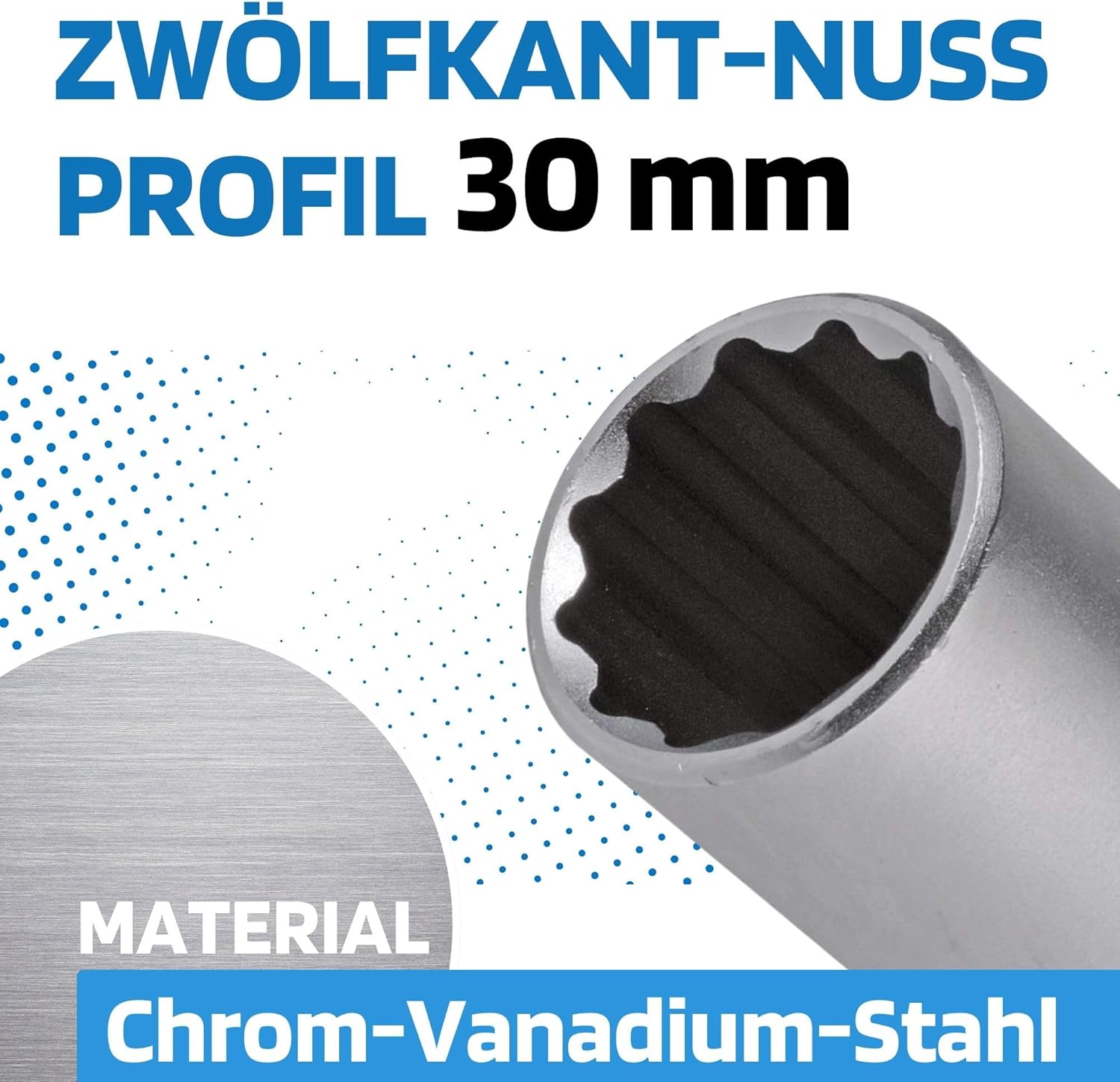 🚗 KFZ & Werkstatt – SW-Stahl 05632L-30 Socket Spanner Insert 1/2 Inch I 30 mm I 12 Point I Multi-Tooth Socket I Long I Socket Set – Bild 4