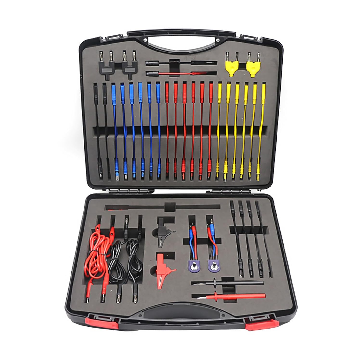 🚗 KFZ & Werkstatt – 92 Multimeter Test Leads Set, Test Lead Set with 72 Connections, Crocodile Clip and Test Probes for Car Fault Diagnosis/Tool Box, Cable Set, Fault Diagnosis Test Cable