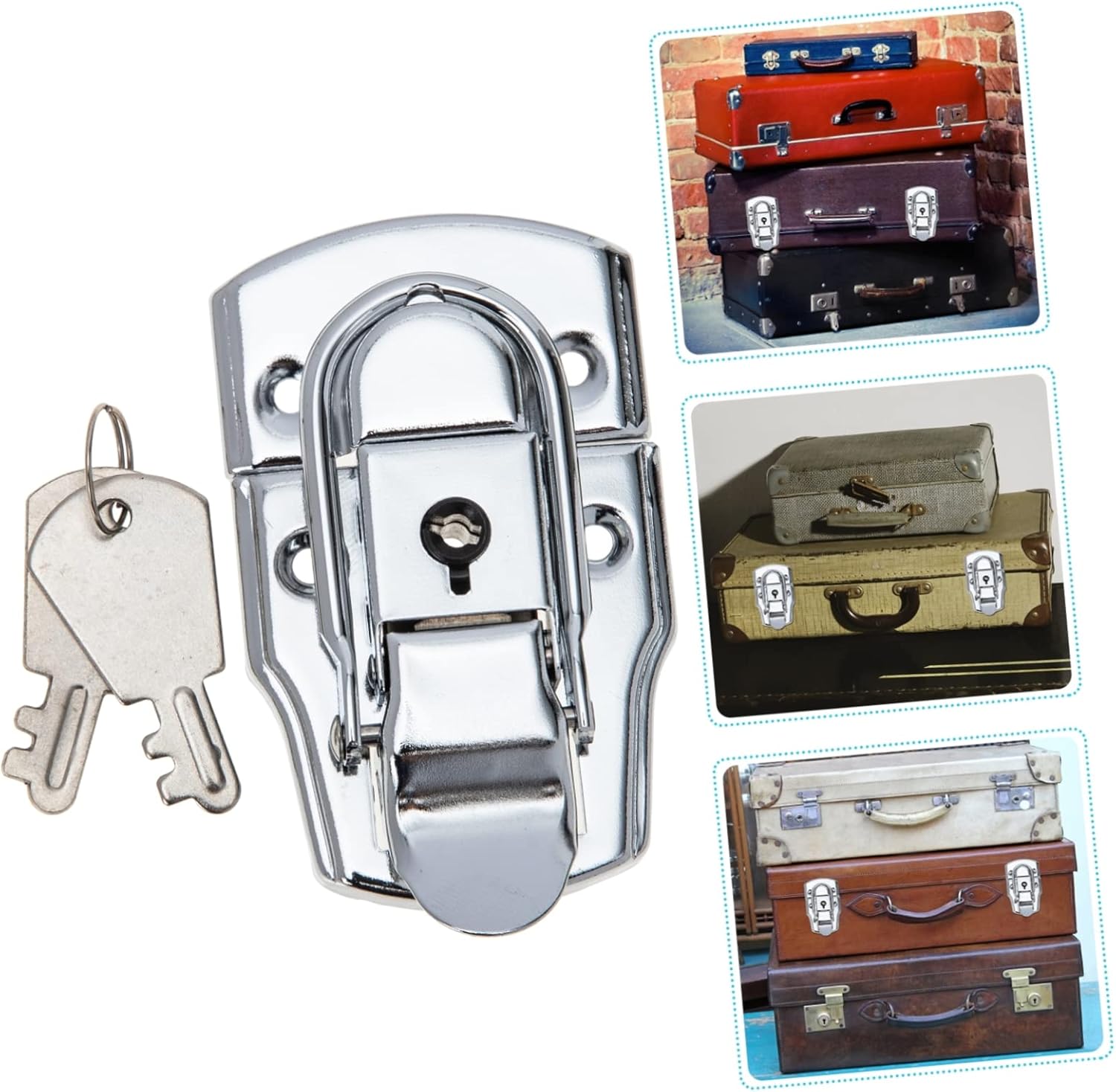 ⚒️ Bau & Montage – Mikikit-Box mit 4 Sätzen Schnalle, Schnalle mit Schlüsselschloss, intelligentes Türschloss, Paediprotect-Sicherheits-Werkzeugkastenschloss, Schnalle mit Schlüsselschloss für Werkzeugkasten – Bild 2