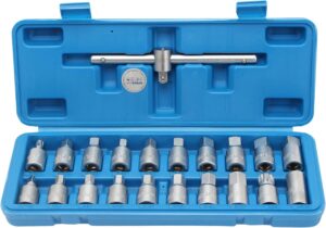 🚗 KFZ & Werkstatt – CCLIFE 21-Piece 3/8 Inch Oil Service Wrench Oil Service Oil Drain Plug Set Oil Pan Socket Spanner Set with VW BMW etc