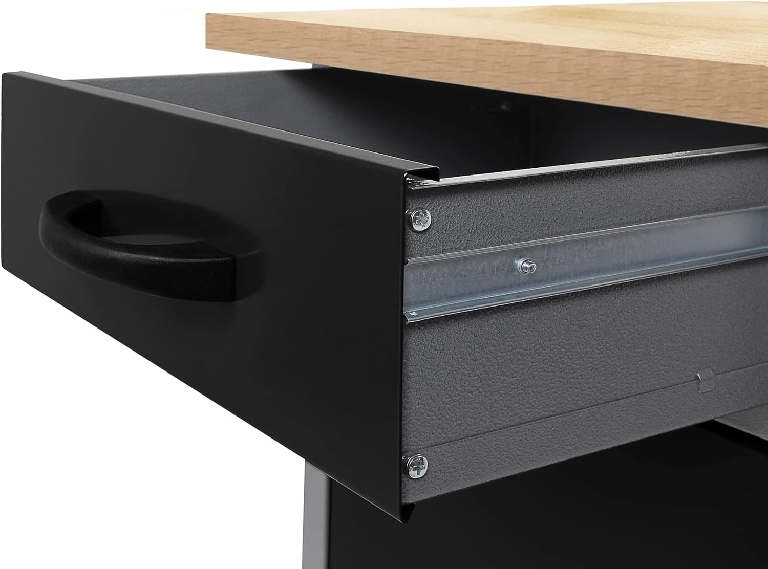 ⚒️ Bau & Montage – Ondis24 Werkbank 160 cm breit mit 6 kugelgelagerten Schubladen und Sitzöffnung in der Mitte, Ablagefach mit großer abschließbarer Tür, Werkbank Aufbau Werkstatttisch – Bild 7
