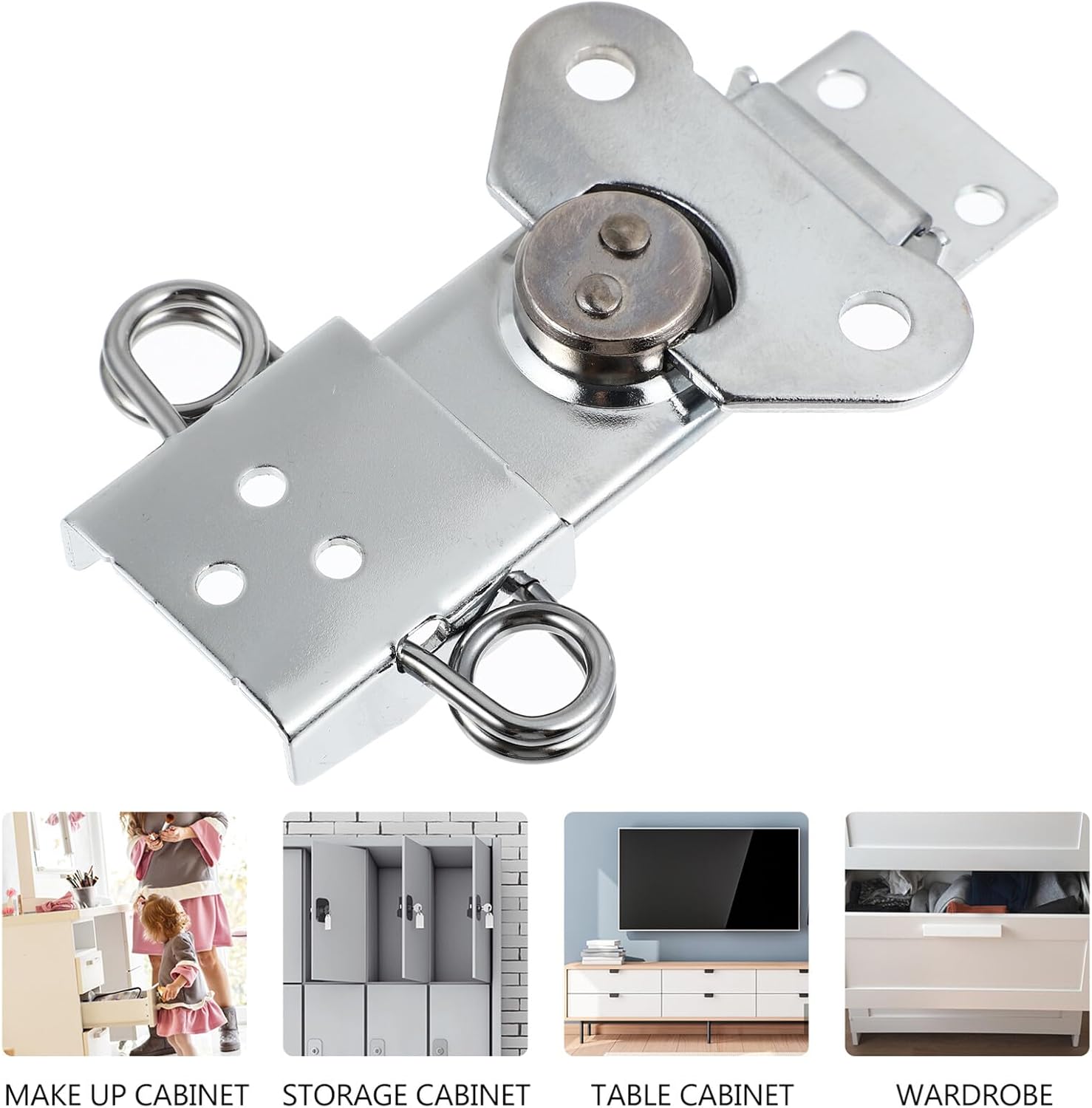 ⚒️ Bau & Montage – OUNONA Zinklegierung Twists Latch Schloss Federbelastetes Verriegelungsschloss für kleine Kisten Werkzeugkoffer und Schränke Langlebige, einfache Montage, geeignet für Holzprojekte – Bild 6