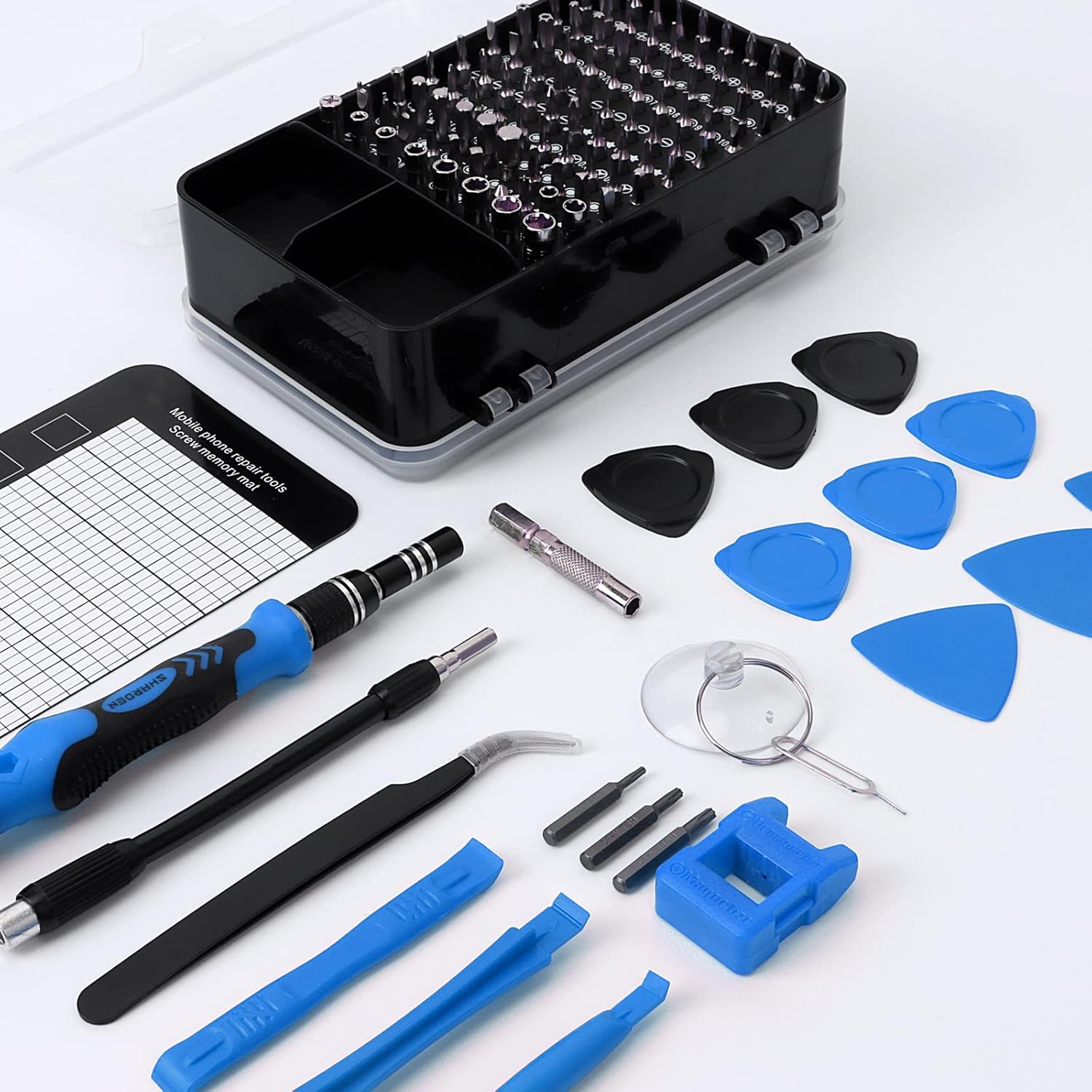 ⚡ Elektro & Technik – SHARDEN Präzisions-Schraubendreher-Set, 122-in-1 Mini-Präzisionswerkzeug-Set mit Torx T2 T5 T6 T8 T9, Handy-Reparatur-Set für Uhr, PC, Brille, PS, Kamera, iPhone mit 1 Magnetpad – Bild 2