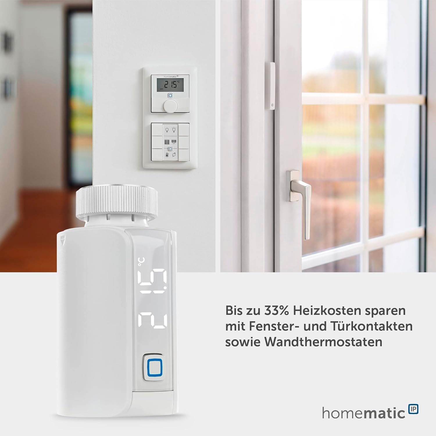 🔥 Angebote & Aktionen – Homematic IP Smart Home Starter Set with Access Point 2 + 2 x Radiator Thermostat - Evo, Digital Thermostat Heating, Heating Thermostat, Control via App, Alexa & Google Assistant, Save Energy – Bild 7