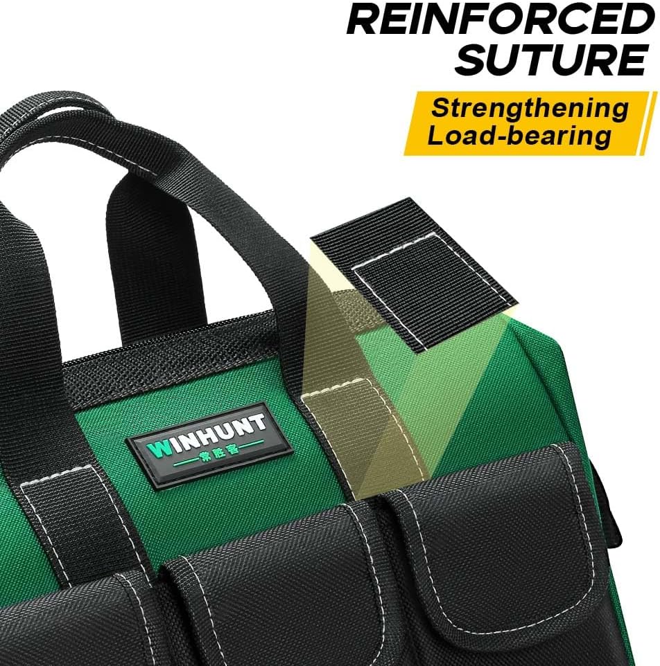 ⚡ Elektro & Technik – Werkzeugtasche, Grün, 31 cm/12 Zoll, aus 1680D Polyester, ideal für Heimwerker und Handwerker (12 Zoll) (Grün, 12 Zoll) – Bild 5