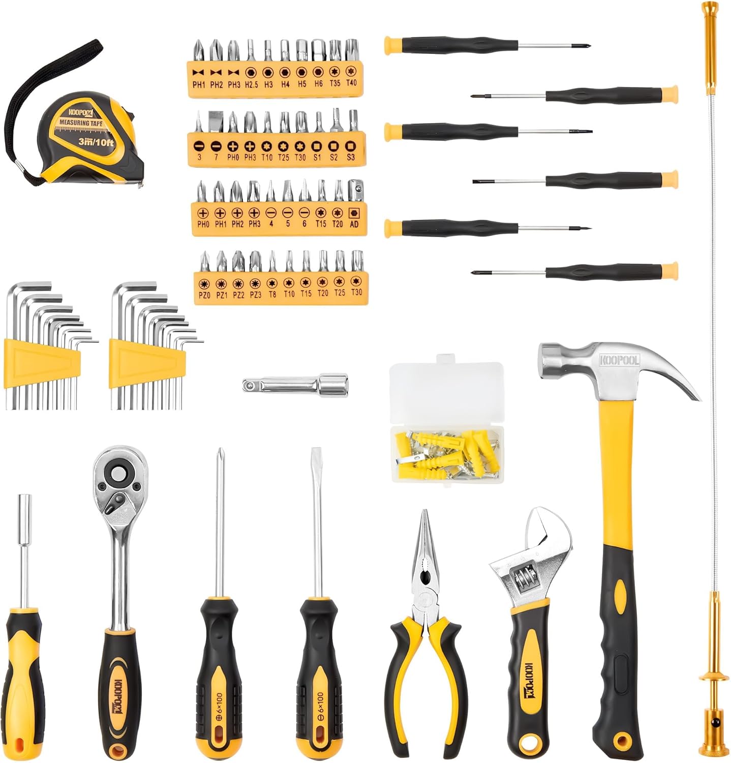 🔥 Angebote & Aktionen – 159 Pieces Tool Set, General Household Hand Kit, Basic Tool Kit for Home Repair, Plastic Tool Box, Storage Case – Bild 4