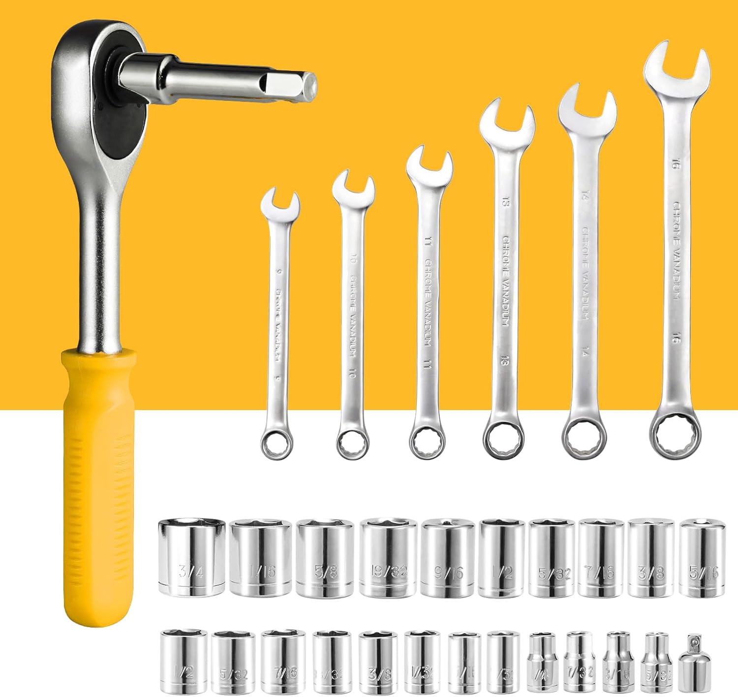 ⚒️ Bau & Montage – TLGREEN 198-teiliger, gefüllter Werkzeugkasten, Haushaltswerkzeug-Set mit Ratsche, Steckschlüssel-Set, Schraubendreher, Universal-Werkzeug-Sets – Bild 7