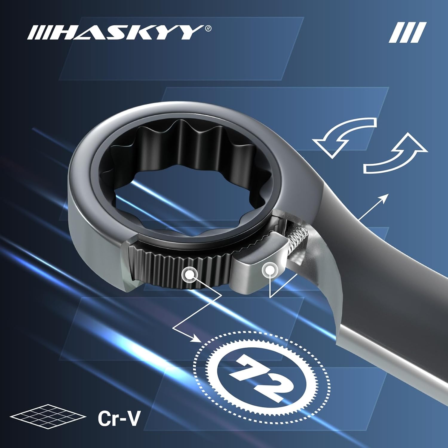 🚗 KFZ & Werkstatt – HASKYY Inch Tool Set Socket Spanner 24-Piece Sockets 5/32-1.1/4 Inch with Ring Ratchet Wrench 12-Piece Set 1/4-1 Inch US Vehicles Tool Set – Bild 3