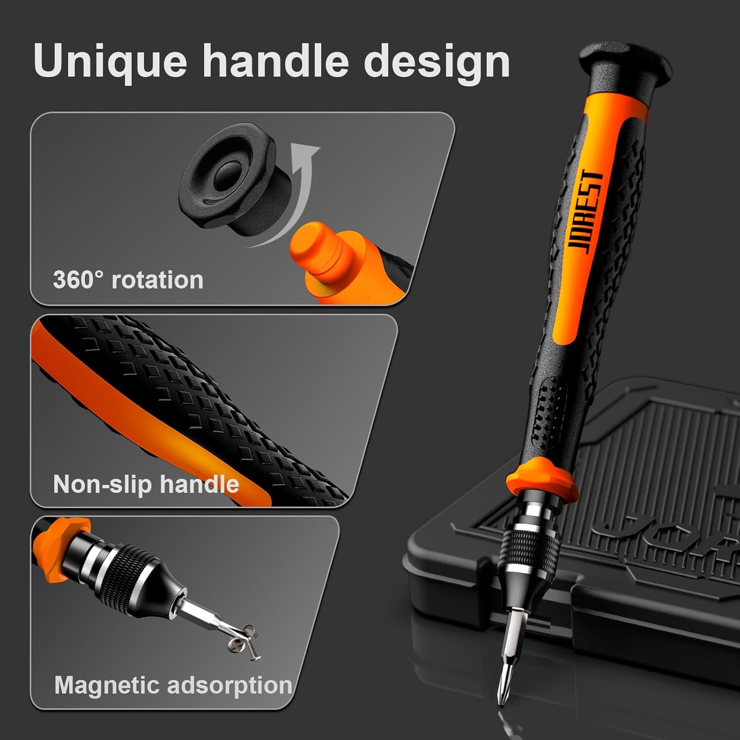 🔥 Angebote & Aktionen – JOREST 38-Piece Precision Mechanic Screwdriver Set, Mini Tool Kit with Torx T1 T2 T3 T4 T5, TR6 T7 T8 T9 T10 T15, Triwing Y00, Star P2 P5, -1.0/2.0, etc., for Switch, PS4, Laptop, Xbox, Glasses, – Bild 2