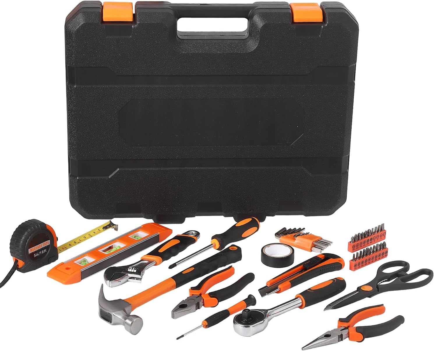 🔥 Angebote & Aktionen – Tool Box 247 Pieces, Sturdy Case Tool Set with Wrench, Hammer, Pliers, Screwdrivers and Much More, Stackable Plastic Case for Home, Garage and Workshop – Bild 8