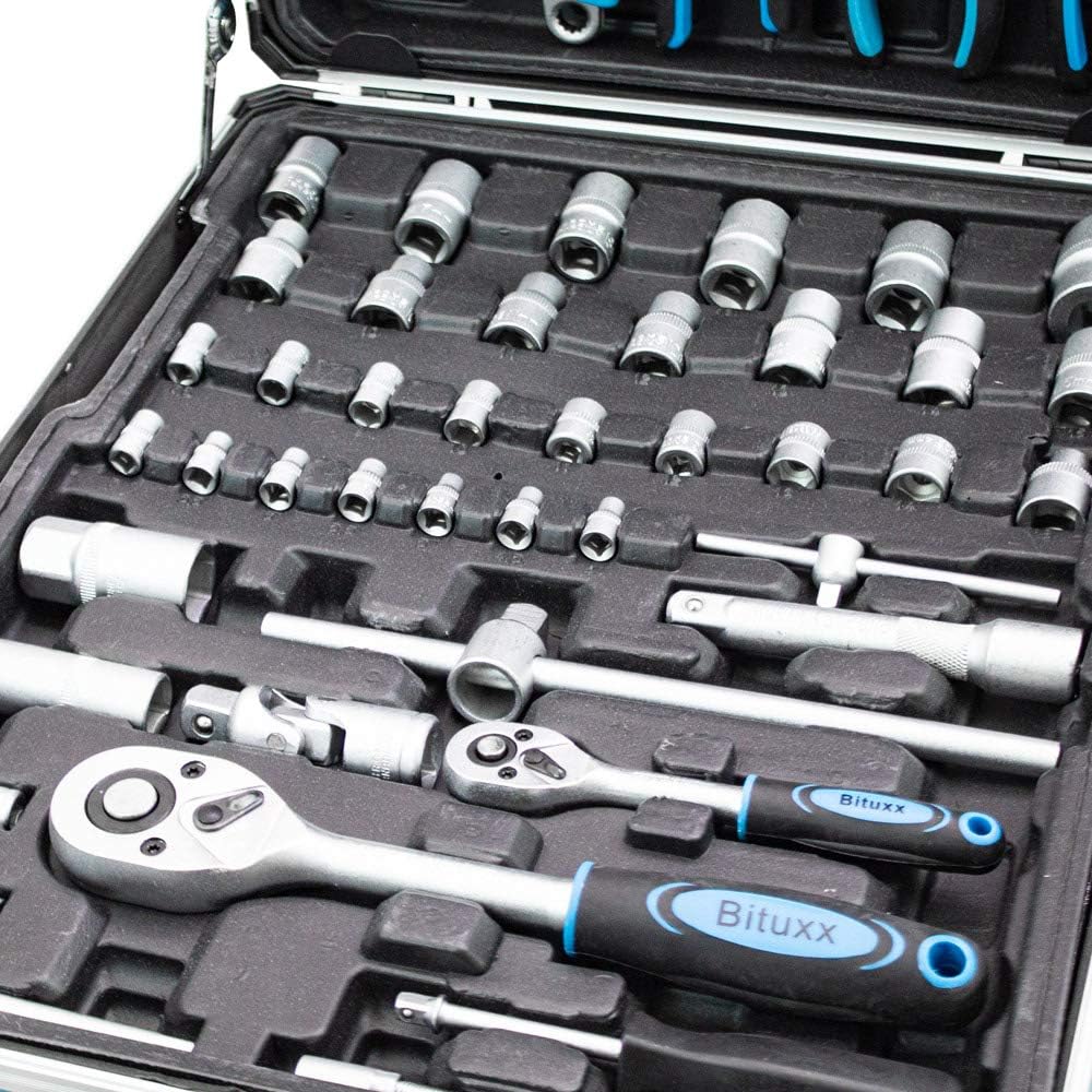 🔥 Angebote & Aktionen – Bituxx Tool Box, 1,200 Pieces, Tool Trolley with Nuts, Ratchets, Socket Wrench, Torx, Multi-Tooth Ratchet with Ratchet Ring Spanner – Bild 4