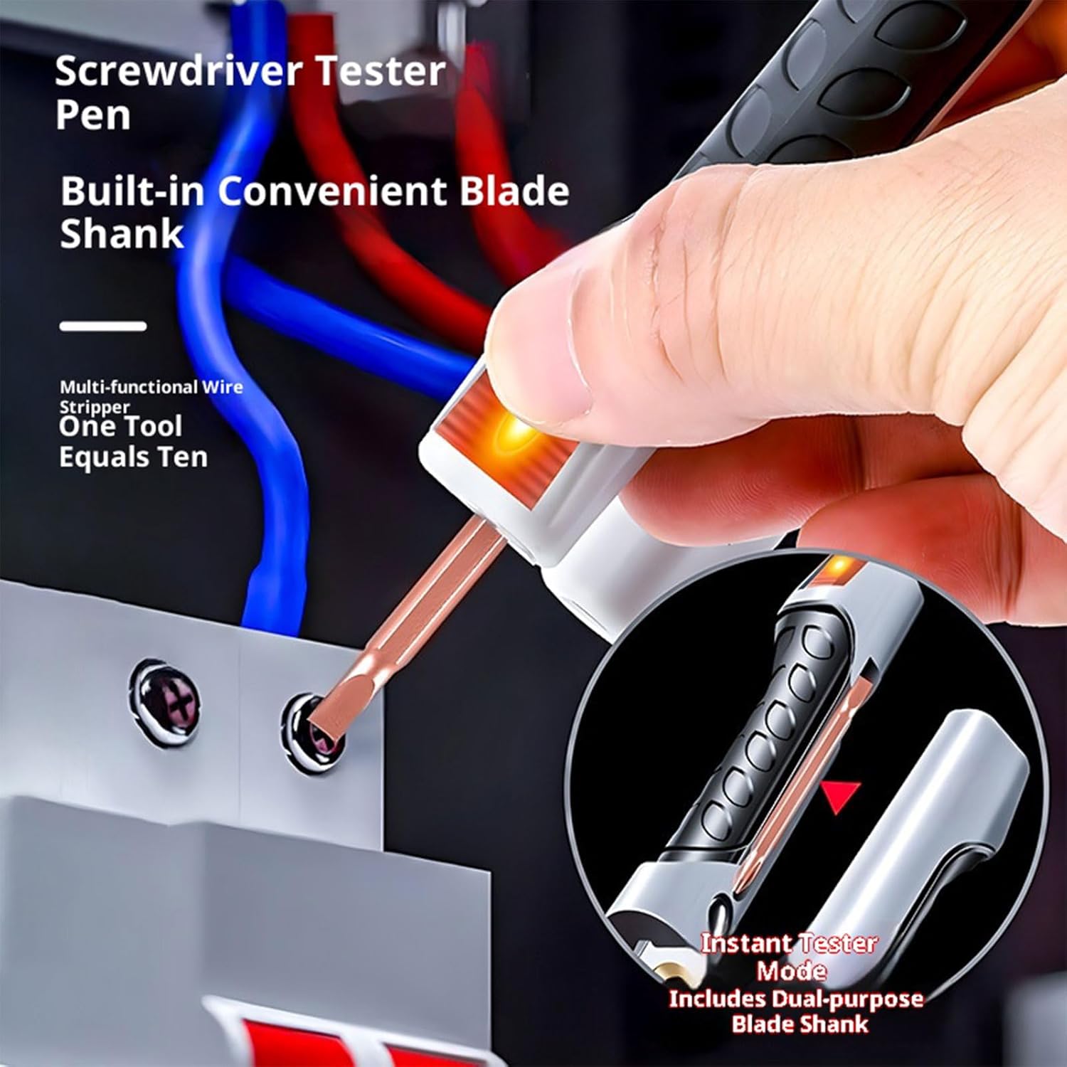 ⚡ Elektro & Technik – 21-in-1 Abisolierzange Abisolierwerkzeug mit Stromtester Kabelschneider Zange Crimper Spalten Abisolierzange Professionelle Elektriker Werkzeugset Zange – Bild 5