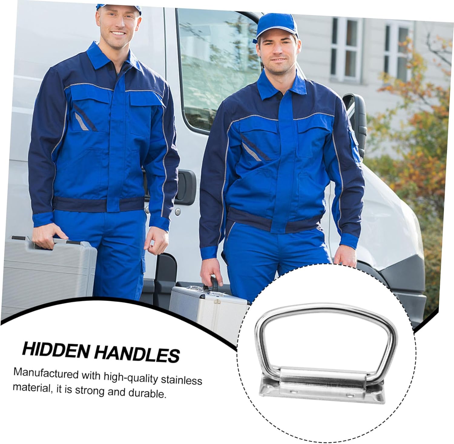 ⚒️ Bau & Montage – TEHAUX 2 Stück Teiliges Stabiler Edelstahlgriff Langlebiger Koffergriff und Flight Case Handle Rostfrei Einfache Montage Geeignet für Werkzeugkoffer und Industrieboxen – Bild 7