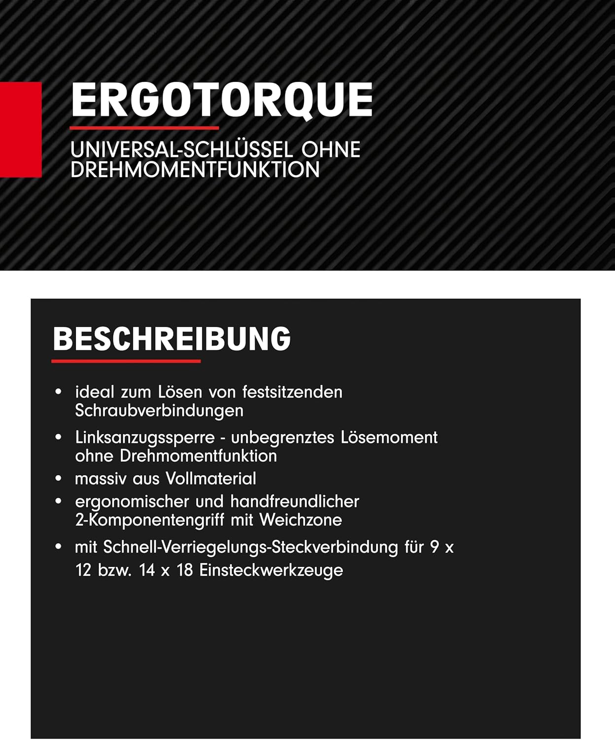 🚗 KFZ & Werkstatt – KS Tools 516.4890 9x12mm ERGOTORQUEplus universal wrench without torque function with retangular tool holder – Bild 5