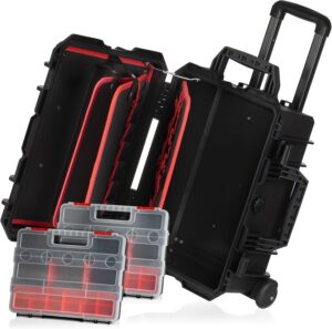 ⚡ Elektro & Technik – Zelsius Transportkoffer, Kamerakoffer, Outdoor-Box, Kunststoffkoffer, Hartschalen-Werkzeugkoffer, Werkzeugwagen, Aktenkoffer, Fotokoffer, Schwarz, 18 Liter Werkzeugkoffer mit Rollen