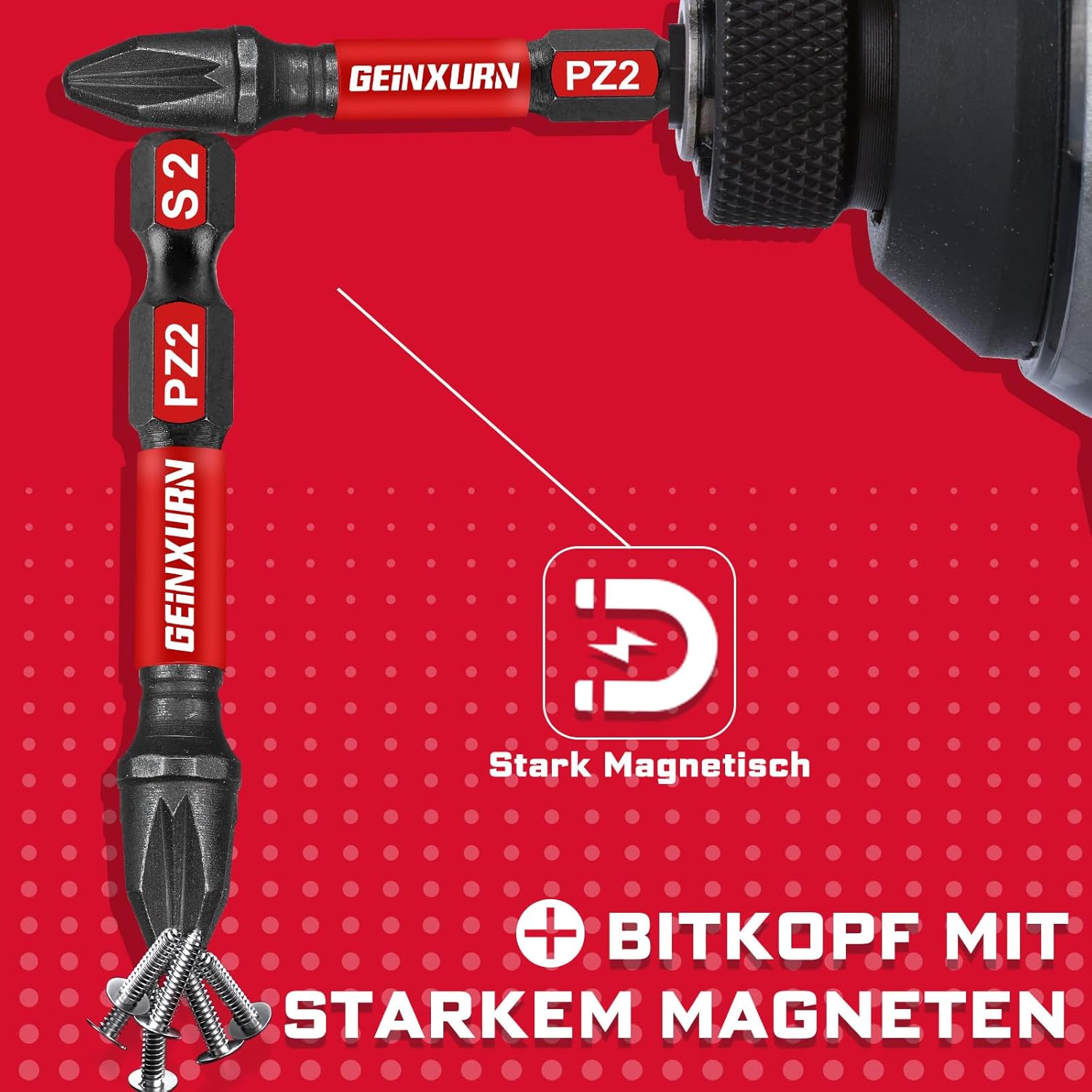 ⚡ Elektro & Technik – Schlagfestes Schraubendreher-Bit-Set, 90-teilig, 50 mm, magnetisch (PH2/PZ2/T10/T15/T20/T25/T30/Hex) S2-Stahl-Mehrfach-Schraubendreher-Bits mit Aufbewahrung, bunte Box – Bild 6