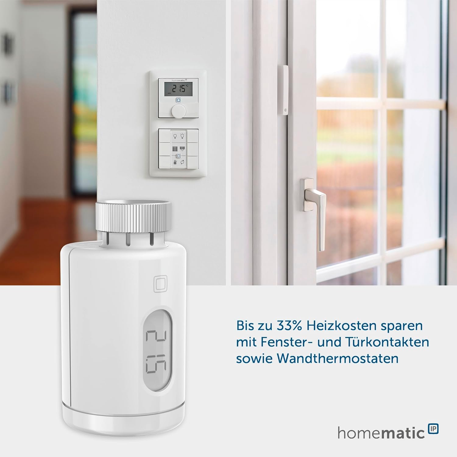 🔥 Angebote & Aktionen – Homematic IP Smart Home Radiator Thermostat - Pure, Digital Thermostat Heating, Control via App, Alexa, Google Assistant, Easy Installation, Energy Saving, 161046A0 – Bild 6