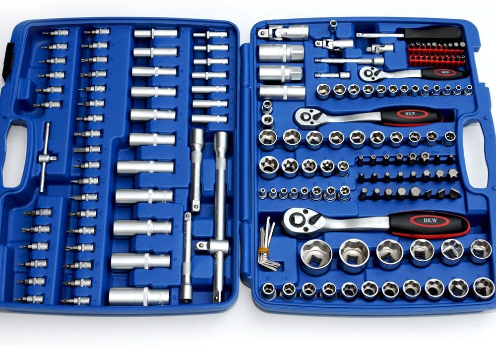 🚗 KFZ & Werkstatt – Car Tool Box 171-Piece Ratchet Box Socket Spanner Set 1/4 Inch + 3/8 Inch + 1/2 Inch – Bild 2